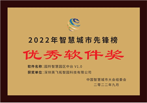 第十五屆中國智慧城市大會(huì)“優(yōu)秀軟件獎(jiǎng)”