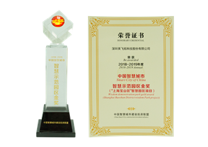 2018-2019中國(guó)智慧城市智慧示范園區(qū)金獎(jiǎng)